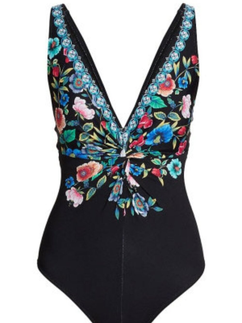 Johnny Was Evening Palace Twisted One-Piece Swimsuit